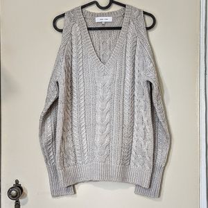 John + Jenn open shoulder v-neck sweater. Size extra small/small.